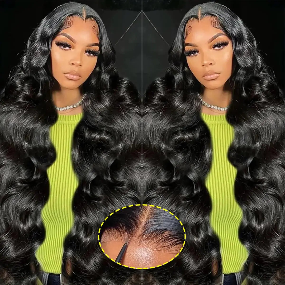 13x4 Body Wave Lace Front Pre-Plucked Human Hair Wig