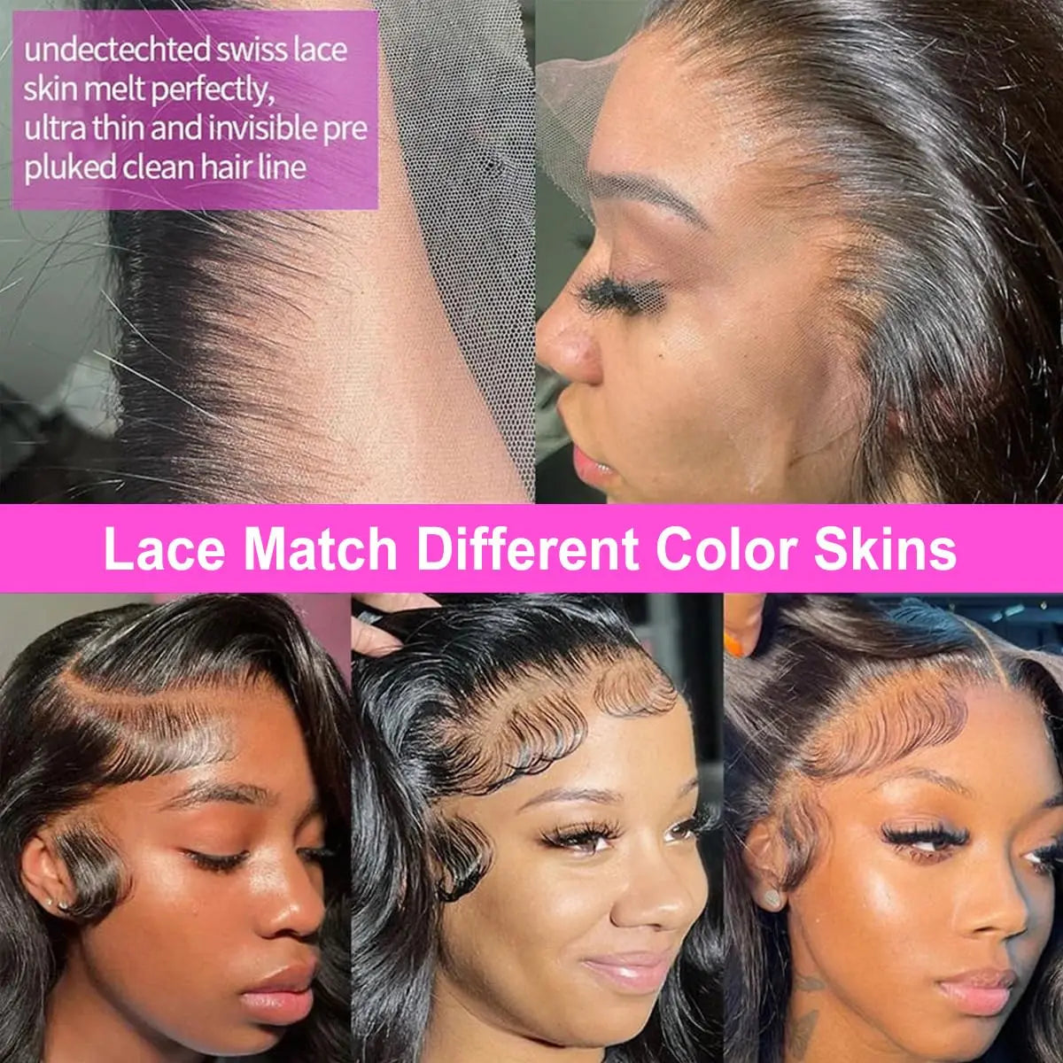 13x4 Body Wave Lace Front Pre-Plucked Human Hair Wig