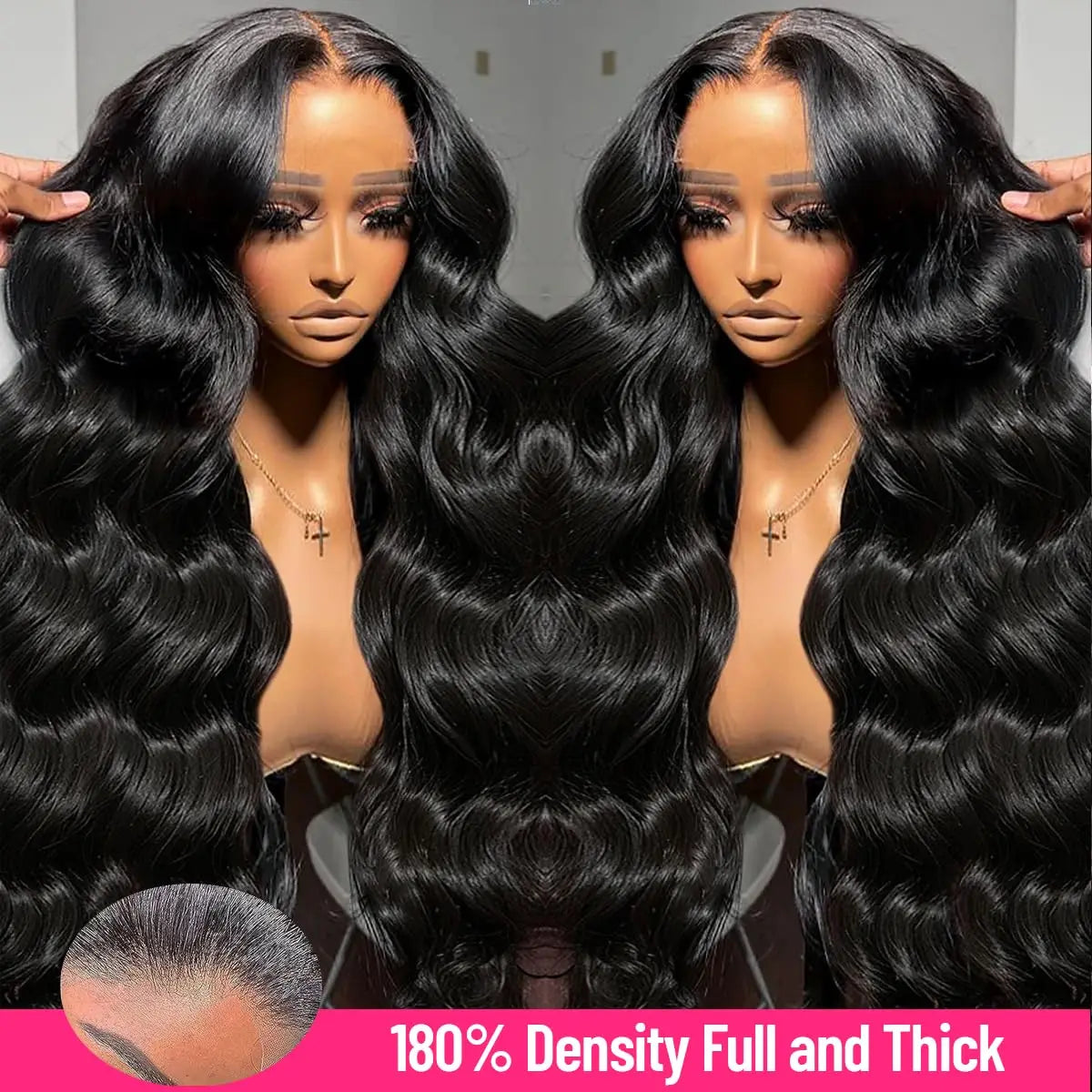 HD Transparent Lace Front Human Hair Wig - Body Wave, Pre-Plucked