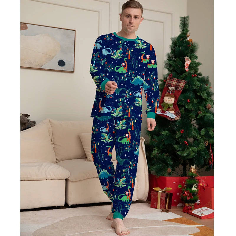 Christmas Dinosaur Matching Pajamas Family Outfits