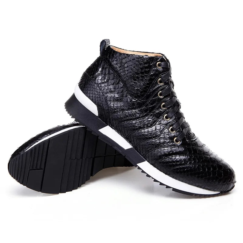 Fashion Snake Skin Sneakers