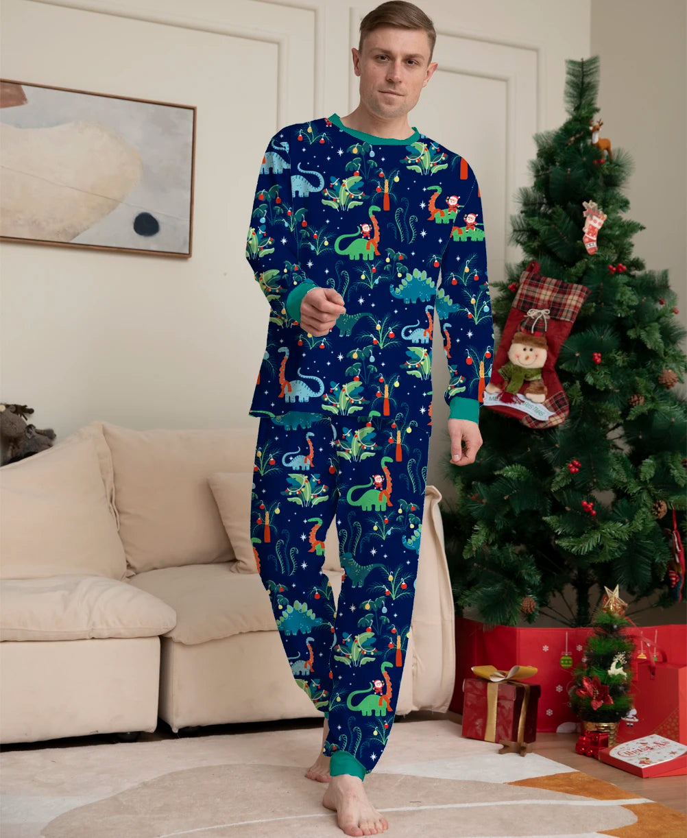 Christmas Dinosaur Matching Pajamas Family Outfits