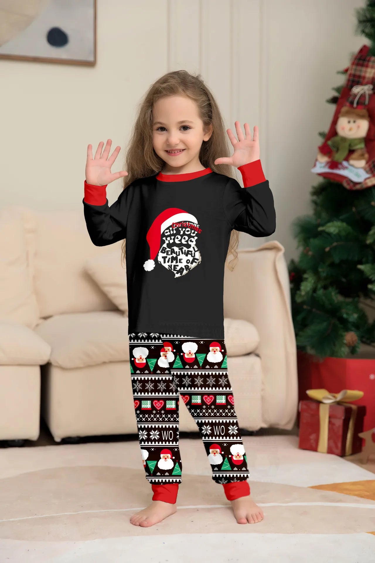 Santa Family Christmas Pajama Set