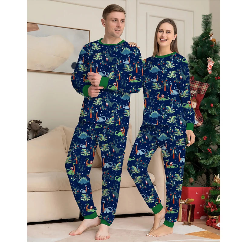 Christmas Dinosaur Matching Pajamas Family Outfits