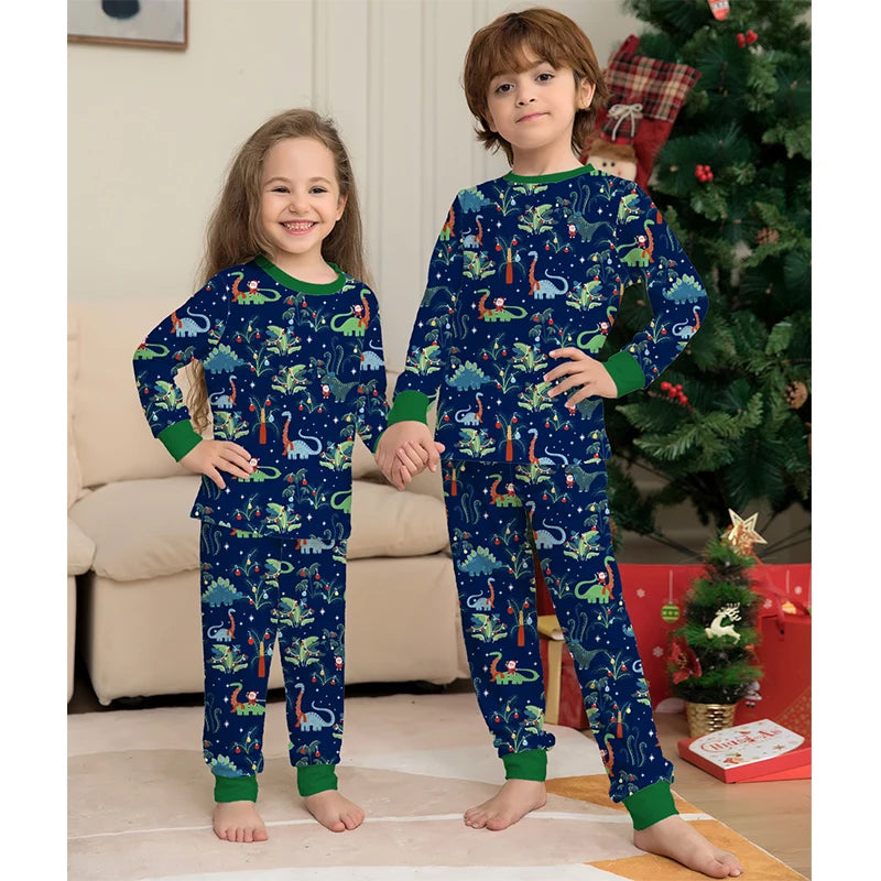 Christmas Dinosaur Matching Pajamas Family Outfits