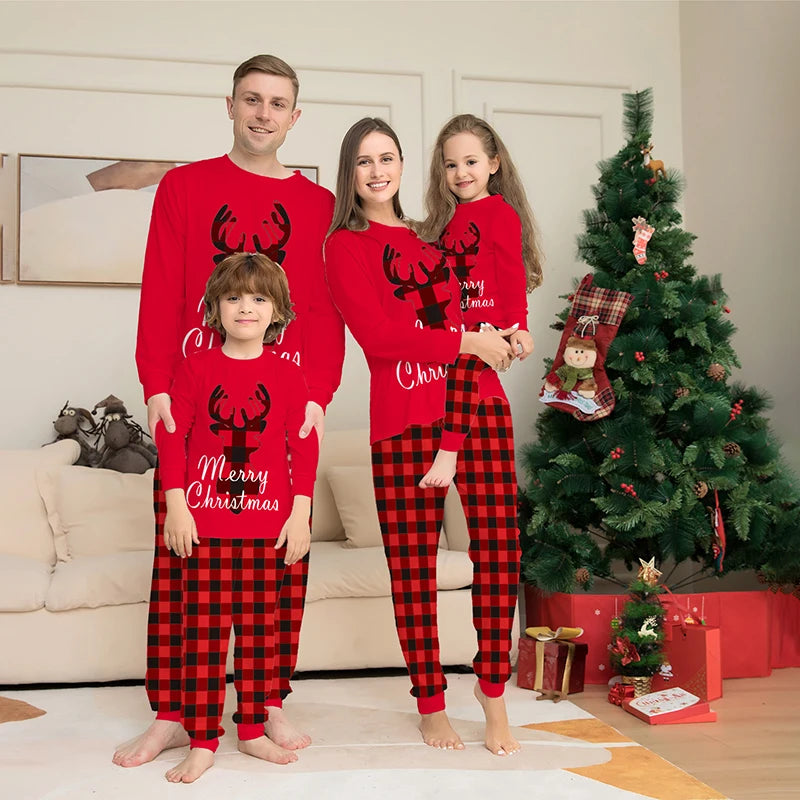 Family Winter Reindeer Christmas Pajamas