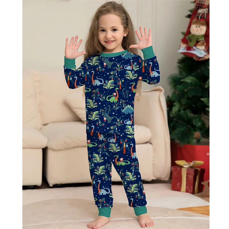 Christmas Dinosaur Matching Pajamas Family Outfits