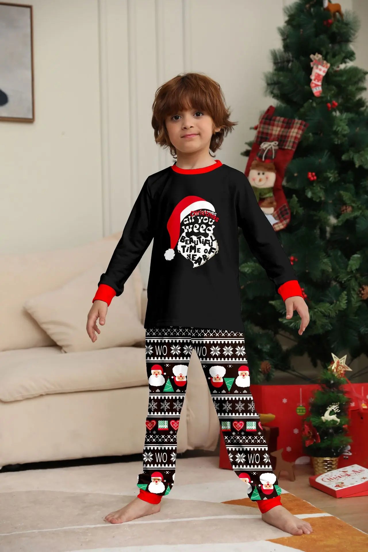 Santa Family Christmas Pajama Set